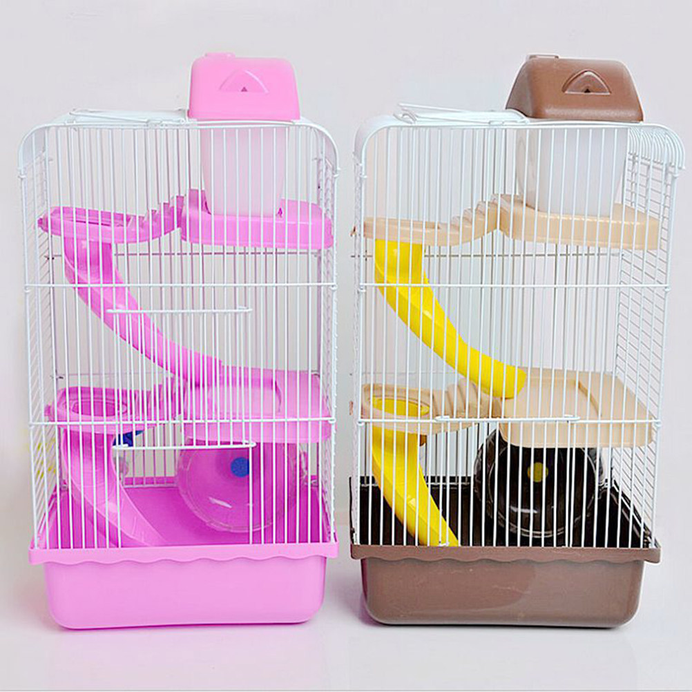 Hamster Cage Wheel - Роскошная 3-уровневая клетка для хомяков с